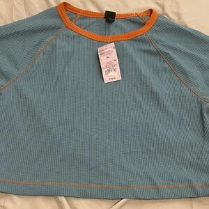Responsible Style Blue and Orange Cropped Top !Accepting Offers/Bundle Deals!
